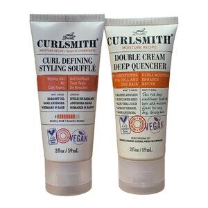 Curlsmith 2pc Curl Defining Styling Souffle & Dbl Cream Deep Quencher 2oz./59ml